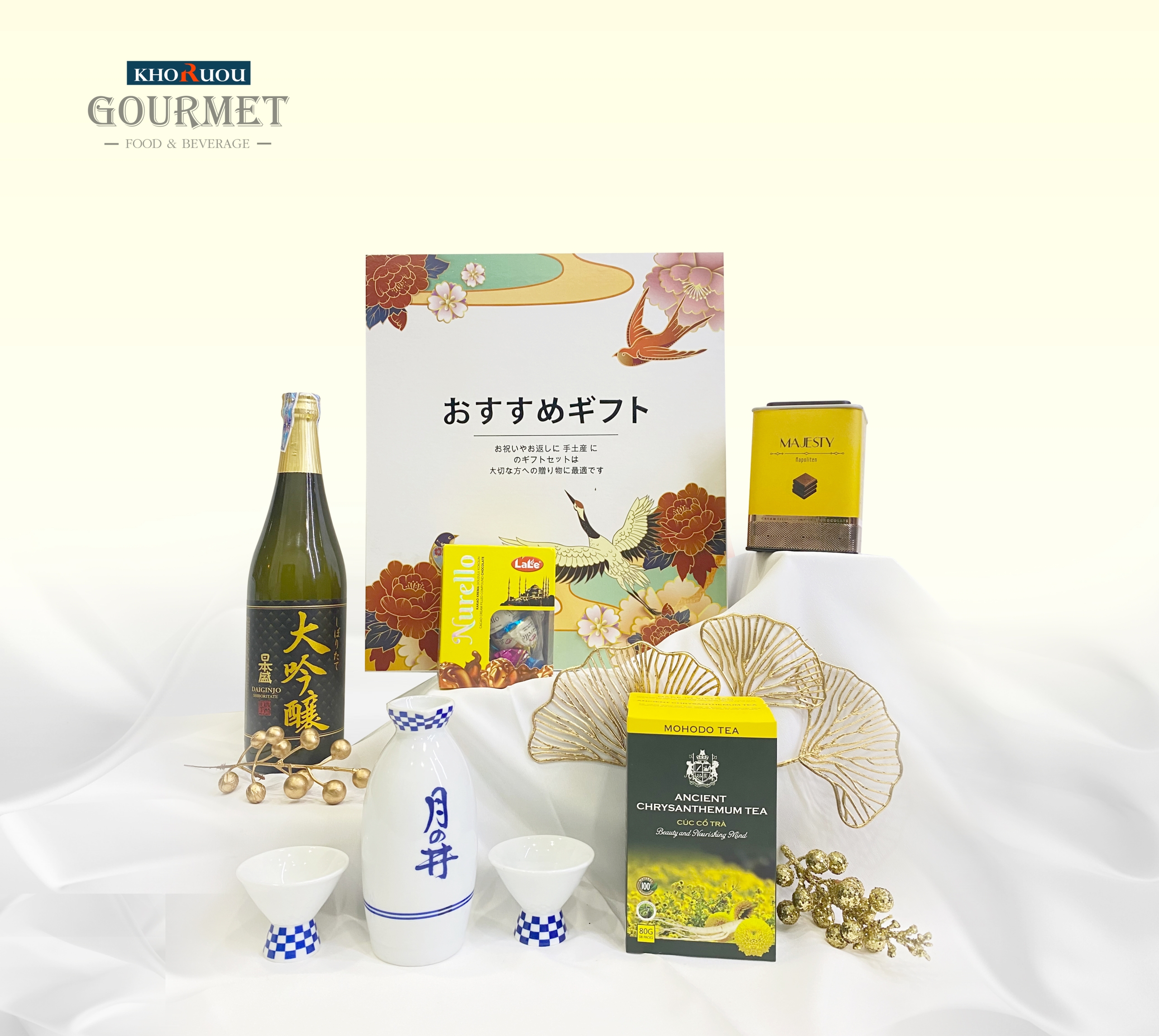 SET HỘP QUÀ SAKE CHIM YẾN 1% ABV