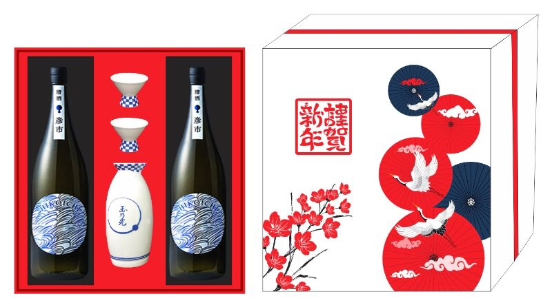 Hộp quà Sake Hikoichi mang đậm phong cách Nhật Bản